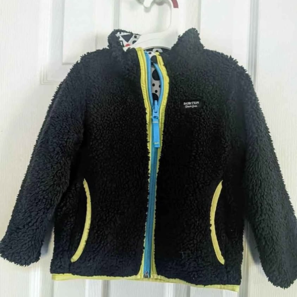 Burton Kids Jacket - Black and White with Colorful Accents - Picture 3 of 3